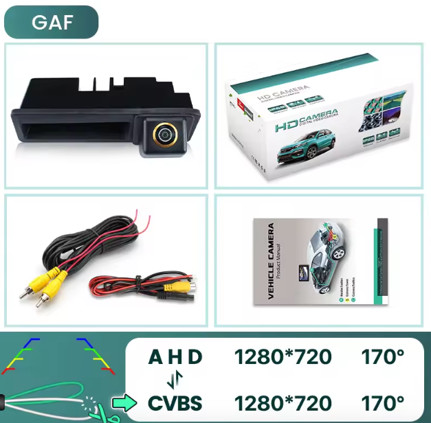 GreenYi 170° AHD 1080P Car Rear View Camera for Audi A3 8P A6 C6 A1 Q7 A4 B7 B6 S5 A6L Q5