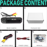 GreenYi 170 Degree 1920 x 1080P AHD Trunk Handle Car Rear View Camera For Ford Focus 3 MK3 C MAX