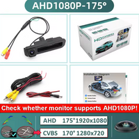 GreenYi 170 Degree 1920 x 1080P AHD Trunk Handle Car Rear View Camera For Ford Focus 3 MK3 C MAX