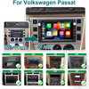 Carplay 7'' Android 14 For VW Passat Sharan Lupo Transporter T5 Seat Alhambra Skoda Superb Peugeot 307 2 din