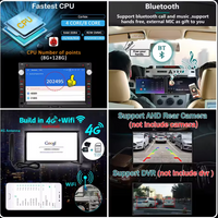 Carplay 7'' Android 14 For VW Passat Sharan Lupo Transporter T5 Seat Alhambra Skoda Superb Peugeot 307 2 din
