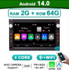Carplay 7'' Android 14 For VW Passat Sharan Lupo Transporter T5 Seat Alhambra Skoda Superb Peugeot 307 2 din