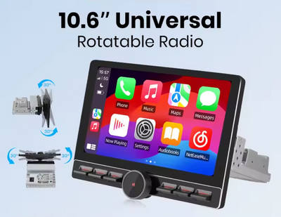 Junsun 10.6 Inch Universal Rotatable 1DIN/2DIN