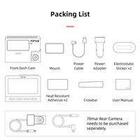 70MAI SMART DASH CAM A810S 4K GPS