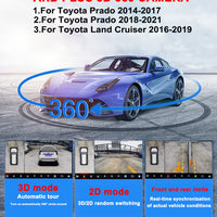 3D Car Cam Around View 360 Camera  For Toyota Land Cruiser 150, Land Cruiser 2000